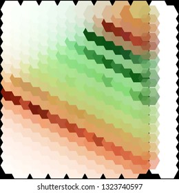 Constructive geometric pattern in shades of neon colors. The style in polished digital world.