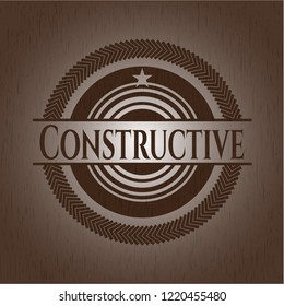 Constructive wooden signboards