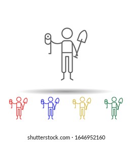 Constructor, adventure multi color style icon. Simple thin line, outline vector of Adventure icons for ui and ux, website or mobile application