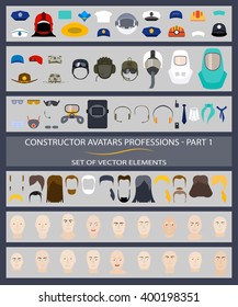 Constructor avatars professions - Part 1. Set of vector elements.