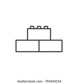 Constructor blocks, toy line icon.