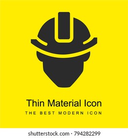 Constructor bright yellow material minimal icon or logo design
