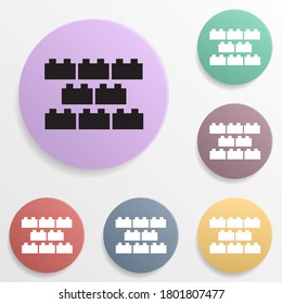 Constructor, building block, badge color set icon. Simple glyph, flat vector of toys icons for ui and ux, website or mobile application