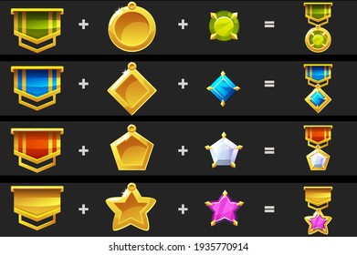 Constructor with details for medals for the game. svg