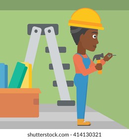Constructor hammering nail.