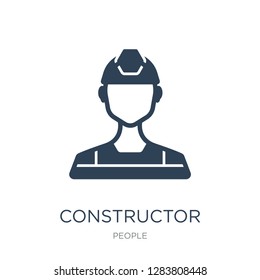 constructor icon vector on white background, constructor trendy filled icons from People collection, constructor vector illustration
