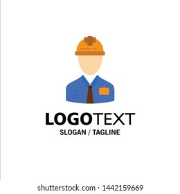 Constructor, Labour,   Business Logo Template. Flat Color