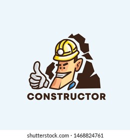 Constructor logo template for business or personal