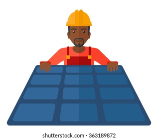 Constructor with solar panel.