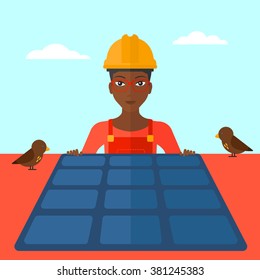 Constructor with solar panel.