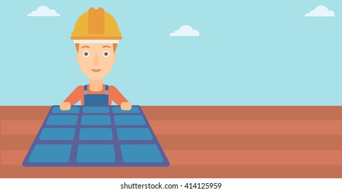 Constructor with solar panel.