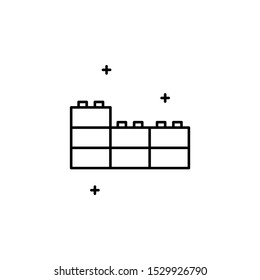 constructor, toy, vector, icon. Illustration isolated vector sign symbol