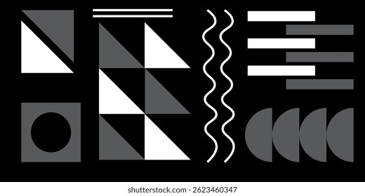Constructor of trendy geometric postmodern primitive figures. 