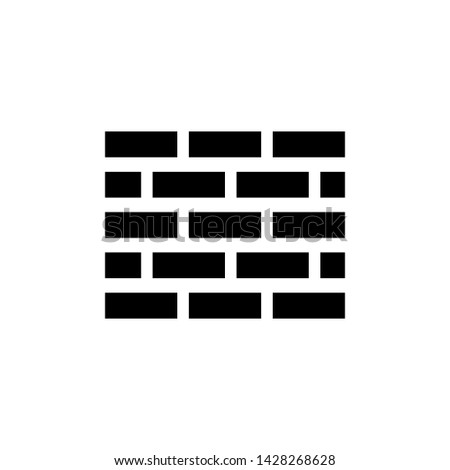 Constuction, building business logotype. Isolated flat vector surface. Brick wall design.
