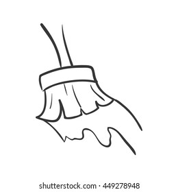 Constuction and repair concept represented by paint brush tool icon. isolated and flat illustration 