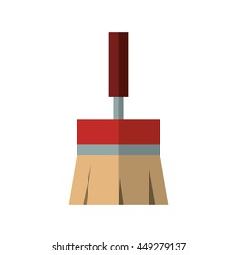 Constuction and repair concept represented by paint brush tool icon. isolated and flat illustration 