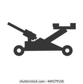 Constuction and repair concept represented by jack tool icon. isolated and flat illustration 