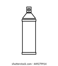 Constuction and repair concept represented by spray paint tool icon. isolated and flat illustration 