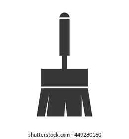 Constuction and repair concept represented by paint brush tool icon. isolated and flat illustration 