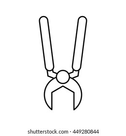 Constuction and repair concept represented by Pliers tool icon. isolated and flat illustration 