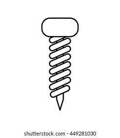 Constuction and repair concept represented by nut tool icon. isolated and flat illustration 