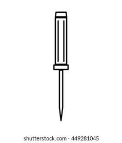 Constuction and repair concept represented by screwdriver tool icon. isolated and flat illustration 