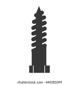 Constuction and repair concept represented by nut tool icon. isolated and flat illustration 