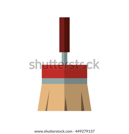 Constuction and repair concept represented by paint brush tool icon. isolated and flat illustration 