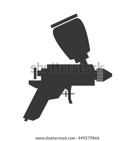 Constuction and repair concept represented by spray paint tool icon. isolated and flat illustration 
