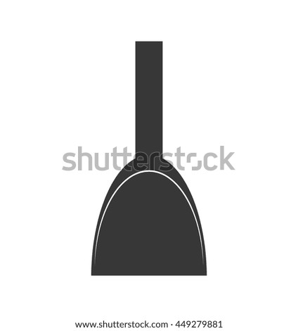 Constuction and repair concept represented by spatula tool icon. isolated and flat illustration 