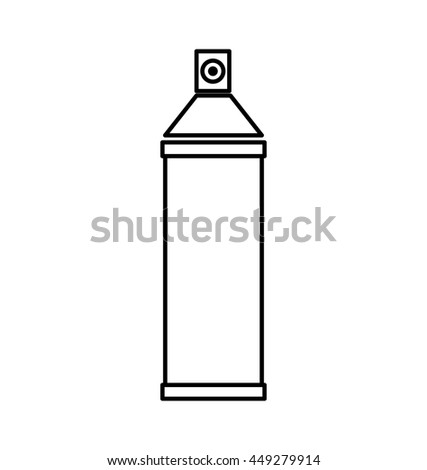 Constuction and repair concept represented by spray paint tool icon. isolated and flat illustration 