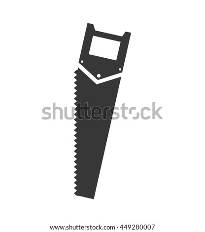 Constuction and repair concept represented by saw tool icon. isolated and flat illustration 