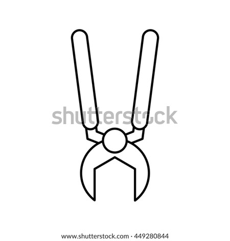 Constuction and repair concept represented by Pliers tool icon. isolated and flat illustration 
