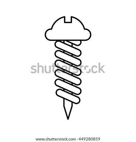 Constuction and repair concept represented by nut tool icon. isolated and flat illustration 