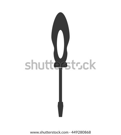 Constuction and repair concept represented by screwdriver tool icon. isolated and flat illustration 