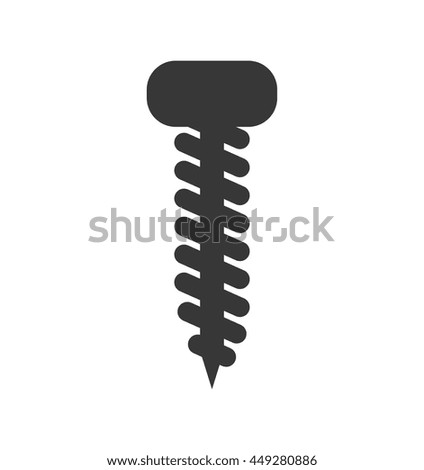Constuction and repair concept represented by nut tool icon. isolated and flat illustration 