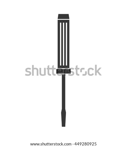 Constuction and repair concept represented by screwdriver tool icon. isolated and flat illustration 