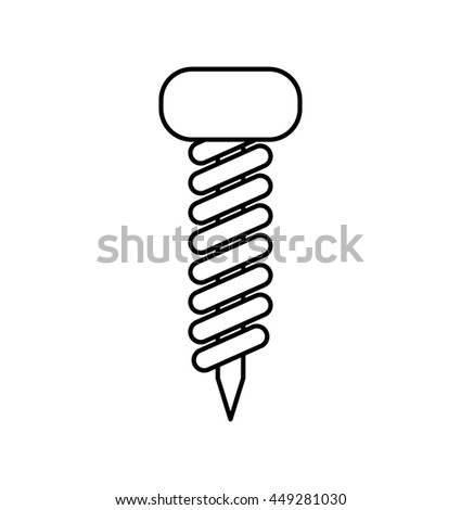Constuction and repair concept represented by nut tool icon. isolated and flat illustration 