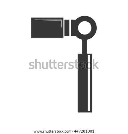 Constuction and repair concept represented by wrench tool icon. isolated and flat illustration 