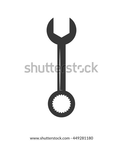 Constuction and repair concept represented by wrench tool icon. isolated and flat illustration 