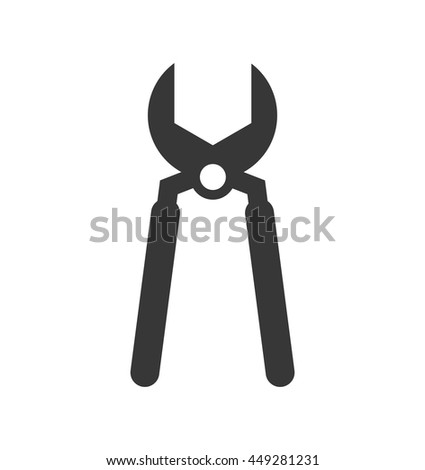 Constuction and repair concept represented by Pliers tool icon. isolated and flat illustration 
