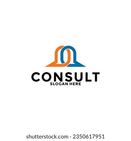 Concepto de diseño de logotipo de consultoría o comunicación, diseño de logotipo de negocios