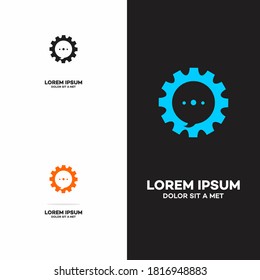 Consult Communication logo designs template, Chat logo collection vector stock illustration
