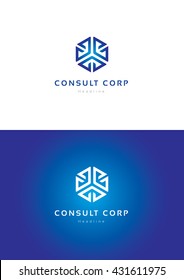 Consult corporation logo template.