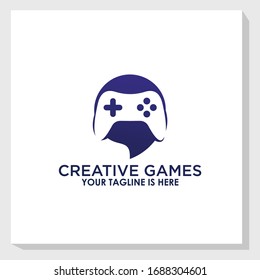 consult game logo template vector, communication, technology logo vector