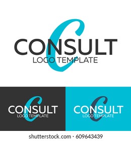 Consult logo. Letter C logo. Vector logo template. Logotype concept