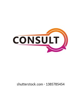 Consult Logo Template Design Vector, Emblem, Design Concept, Creative Symbol, Icon