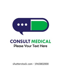 Consult medical logo template illustration