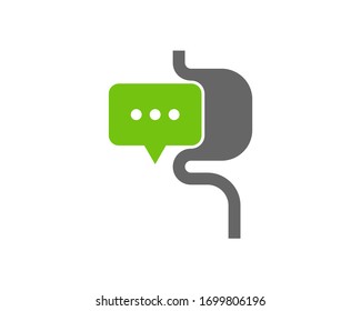Vektorillustration-Vorlage für das Stomach-Logo, Designkonzepte für kreatives Magenlogo