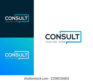 Consult wordmark logo design vector illustration